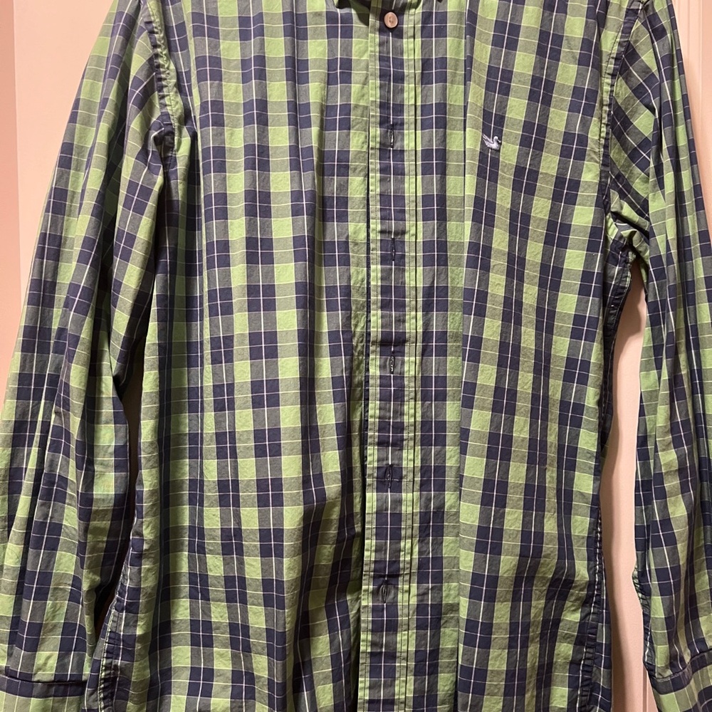 Green Plaid Men's Shirt